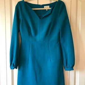 Turquoise Blue Long Sleeve Milly Dress